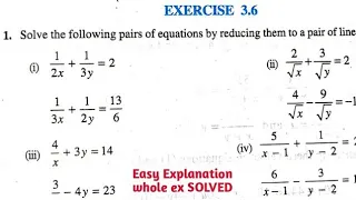 CBSE class 10 exercise 3.6 NCERT solutions | chapter 3 pair of linear equations in two variables