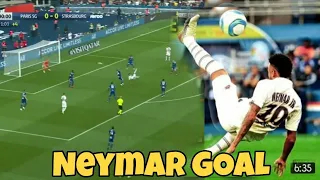 PSG vs Strasburg : Neymar GOAL! (Bicycle Kick) 93'min