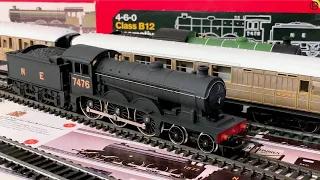 Hornby Railways R.150 B12 Locomotive in N.E. livery with teak coaches