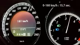 Mercedes E350 CDI - Cabrio - Acceleration 0-100km/h  0-200km/h  Hızlanma