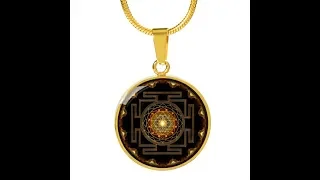 SRI YANTRA Personalized Pendant Necklace - Powerful Sacred Geometry Symbol - Instrument of Wealth