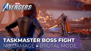 Marvel's Avengers - Black Widow vs Taskmaster (No Damage/Brutal) Boss Fight