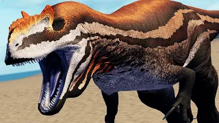 SAUROPHAGANAX, O Caçador de Saurópodes, ShowCase & Combat  | Prior Extinction | Roblox | BR