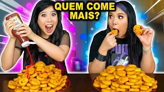 QUEM COME MAIS BATATA FRITA GANHA #2 | Blog das irmãs