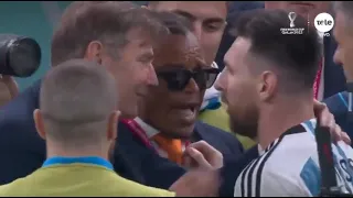 Messi Tells Van Gal and Edgar Davids he talks too much after Argentina Vs Netherland Match