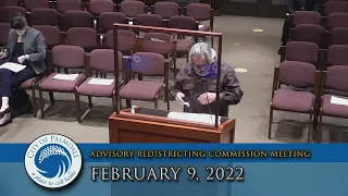 Advisory Redistricting Commission Mtg. - 2/9/22