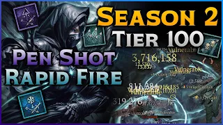 Diablo 4 Rogue Build - Season 2 Penetrating Shot Rapid Fire Dungeon / Boss Endgame T100 Build