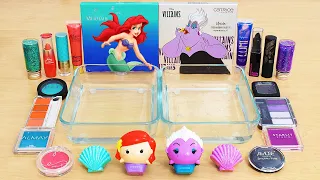 Ariel vs Ursula - Mixing Makeup Eyeshadow Into Slime ASMR