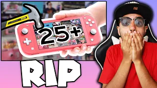 25 MORE WAYS TO BREAK A SWITCH LITE (Plainrock124) | Reaction!