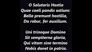 O Salutaris Hostia O SAVING VICTIM SACRIFICE hymn lyrics words text Feast Corpus Christi Hour Lauds