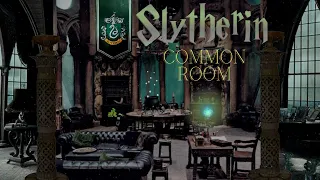 Dark Academia Slytherin Common Room Ambience🐍| Harry Potter ASMR Sounds To Sleep, Relax Study Aid