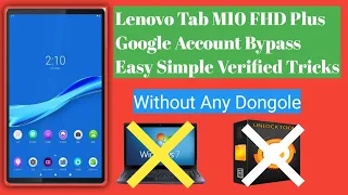 Lenovo Tab M10 Plus TB-X606F(X) Bypass Frp/Remove Google Account lock for Android 10/11