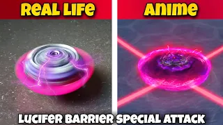 variant lucifer barrier special attack in real life vs anime | pocket toon