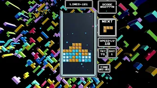 my first classic tetris maxout! (1054950, 18 start)