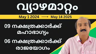 വ്യാഴമാറ്റം 2024 | 15 നക്ഷത്രക്കാർ ഉന്നതിയിലേക്ക് | Vyazhamattam May 2024 | Astrology Malayalam