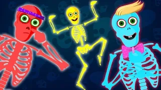 Head Shoulders Knees & Toes | Exercise Song For Kids With Funny Skeletons and Baby Songs