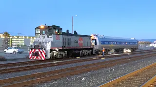 (Must See) Super Rare Caltrain FRA Geometry Train Switching (JPBX503) And (DOTX216) And Amtrak