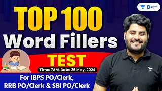 IBPS RRB SBI PO/Clerk 2024 | Top 100 Word Fillers | English by Vishal Sir