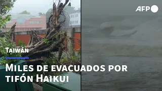 El tifón Haikui toca tierra en Taiwán donde hay miles de evacuados | AFP