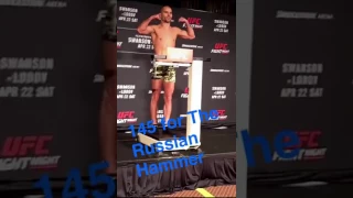 UFC Fight Night 108 Nashville Early Weigh Ins Artem Lobov, Cub Swanson, Sanchez & Iaquinta