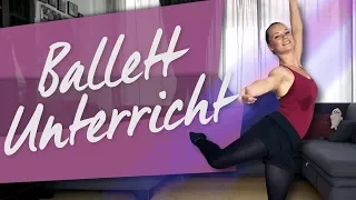Ballett lernen für Mittelstufe// Stange, Stretching+Sprüngen - Dance-Challenge Tag 12