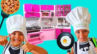 Las Ratitas Pretend Play Cooking funny Food with Kitchen Play Set