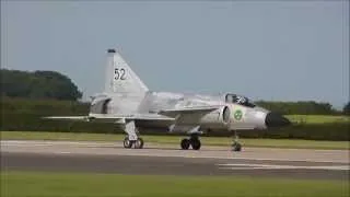 SAAB Viggen AJS37 swedish historic flight at Waddington Airshow 2013