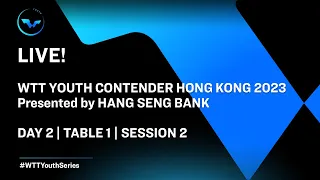 LIVE! | T1 | Day 2 | WTT Youth Contender Hong Kong 2023 Presented by Hang Seng Bank | Session 2