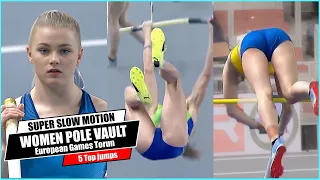 [Super SlowMotion] Top 5 Women Pole Vault Torun Poland 2021 - part 1