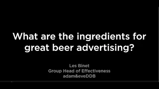 What makes a great beer ad?
