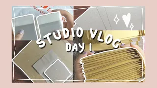 Studio Vlog Day 1 : Unboxing packages/materials | Small business | Shopee Philippines