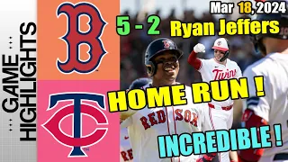 Twins vs Red Sox [Spring Training Highlights] 3/18/24 | MLB Highlights