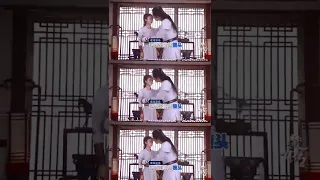 Zhao Liying and Lin Gengxin behind the kiss scene