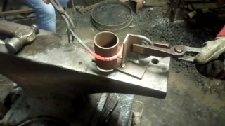 Blacksmith lesson tea light holder