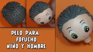 Como hacer el pelo o cabello a fofuchos niños y hombre El Rincón de Noe