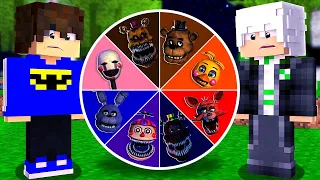 ROLETA MISTERIOSA DOS ANIMATRONICS NO MINECRAFT (ANIMATRONICS FIVE NIGHTS AT FREDDY'S)