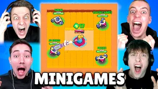 BRAWL STARS MINIGAMES BATTLE mit YOUTUBERN! 😱 WER GEWINNT MEHR MINIGAMES?