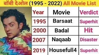 Bobby Deol (1995-2023) all movie list Bobby Deol all hit and flop movie list