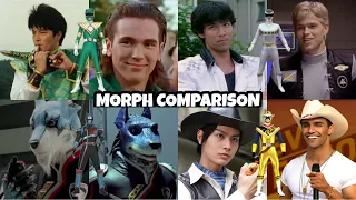 Power Rangers vs Super Sentai || 6th Ranger Morph Comparison