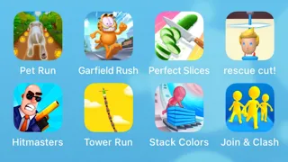 Pet Run,Garfield Rush,Perfect Slices,Rescue Cut,Hitmasters,Tower Run,Stack Colors,Join Clash 3D