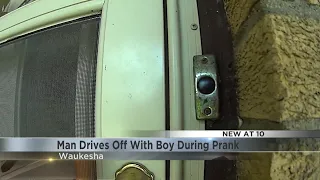 Man drives off with kid after ding dong ditch prank
