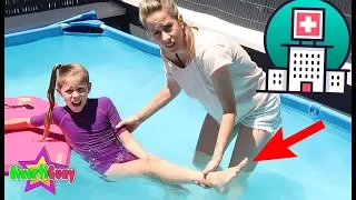 DANIELA TIENE UN ACCIDENTE EN LA PISCINA! SE ROMPE LA PIERNA? NOS ASUSTAMOS MUCHO CÁMARA OCULTA