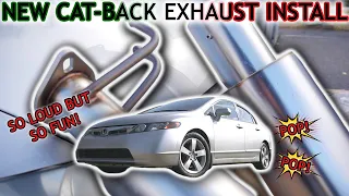 Installing New Cheap eBay Cat-Back Exhaust on my Honda Civic - How Did it Do?