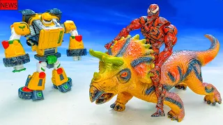 Đồ chơi robot: cuộc chiến giữa Tobot T và Venom Red, tê giác vàng - robot cartoon