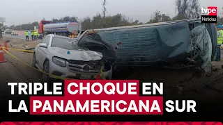 Panamericana Sur: triple choque deja 2 muertos y más de 10 heridos en Lurín
