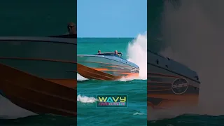 Cigarette boat CRUSHES rear passengers! | Wavy Boats | Haulover Inlet