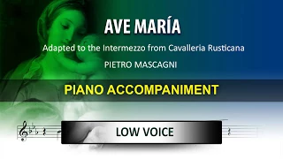 Ave Maria Mascagni: Karaoke piano Low Voice
