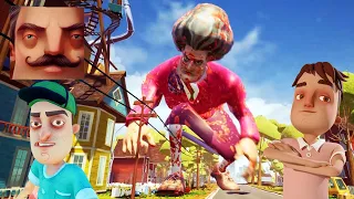 Hello Neighbor - My New Neighbor Scary Teacher EXE Act 3 Gameplay Walkthrough