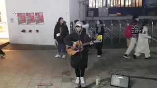 KPOP Performing in Hongdae University Station