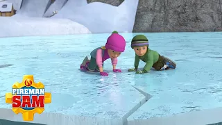 James and Hannah Stuck on ICE 🧊 | 1 Hour Compilation | Fireman Sam Official | Cartoons for kids